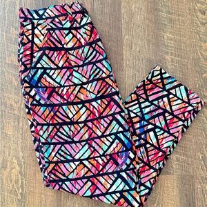 Colorful Geometric Patterned Pants by Nu New York